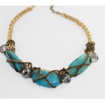 Bardyllis Turquoise Stone Fragment Boho Necklace